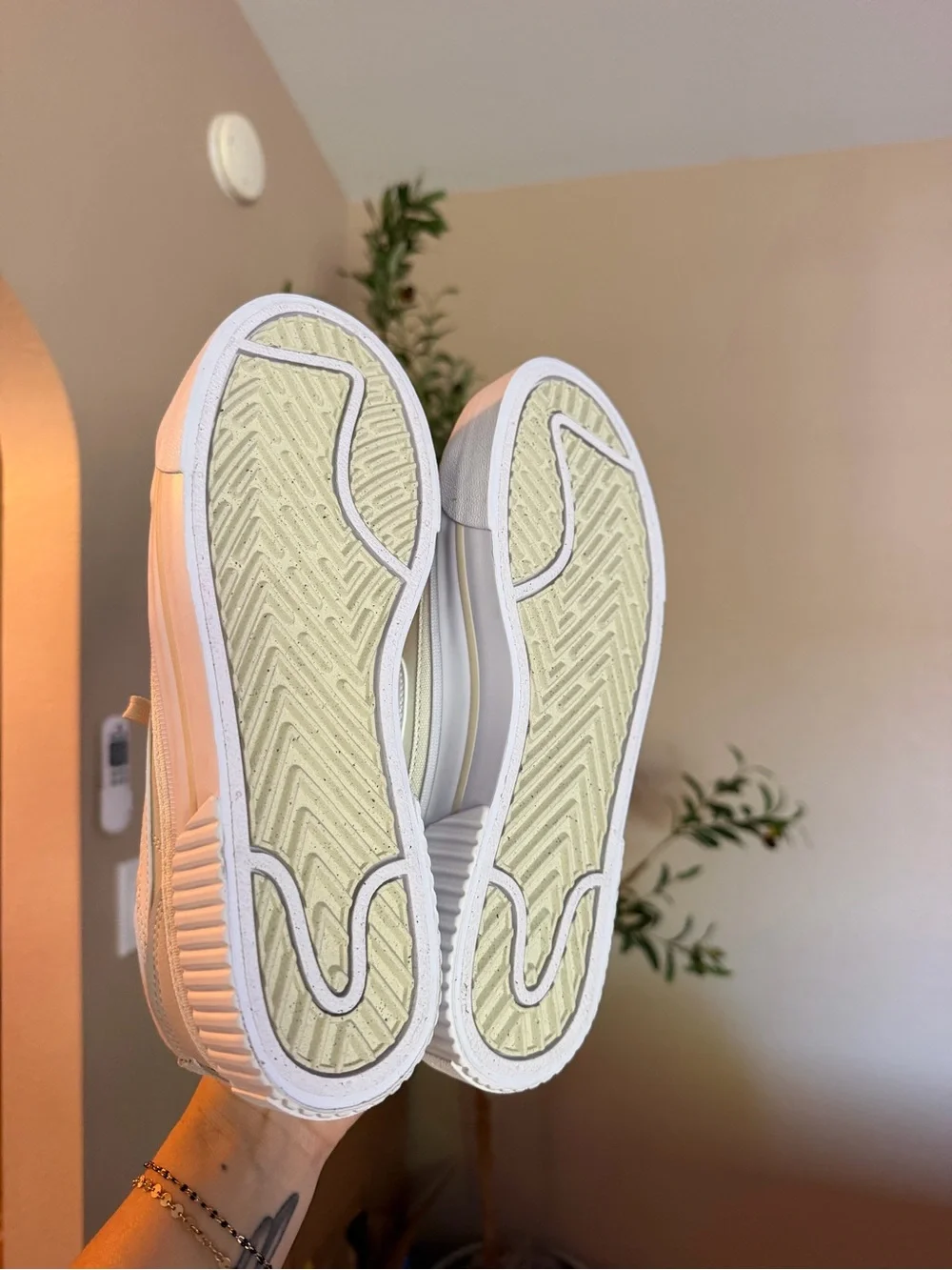 Nike Women’s Low-Top Sneakers in Beige and White